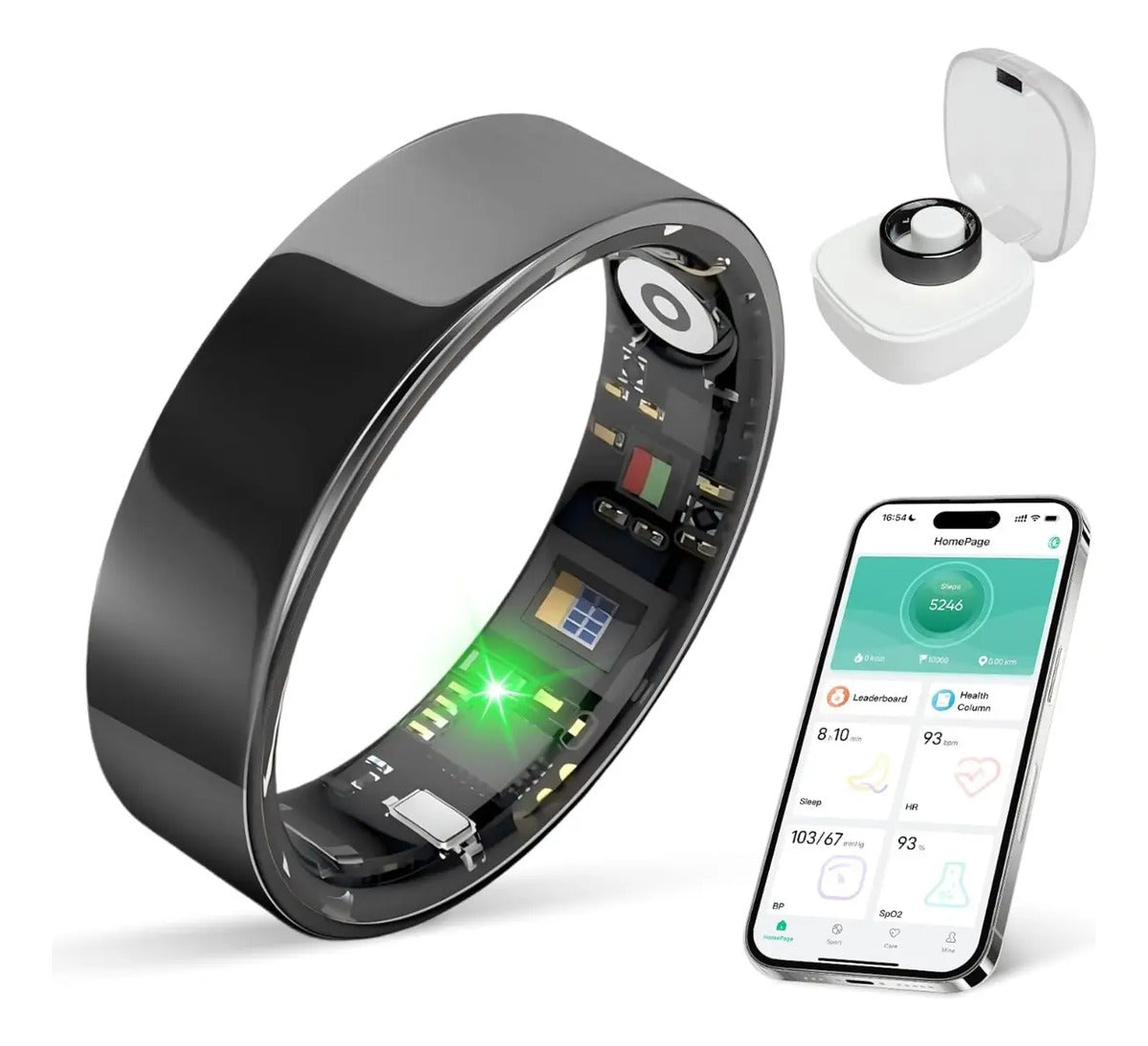 Anillo Inteligente Monitoreo Apnea Sueno Salud Bateria 10d