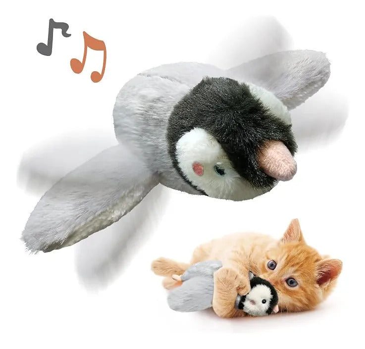 Kreizygo Juguete Para Gato Pájaro Sonido Catnip Recargable