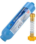 Filtro Agua Camco TastePURE Con Protector Manguera Para Camper RV Azul