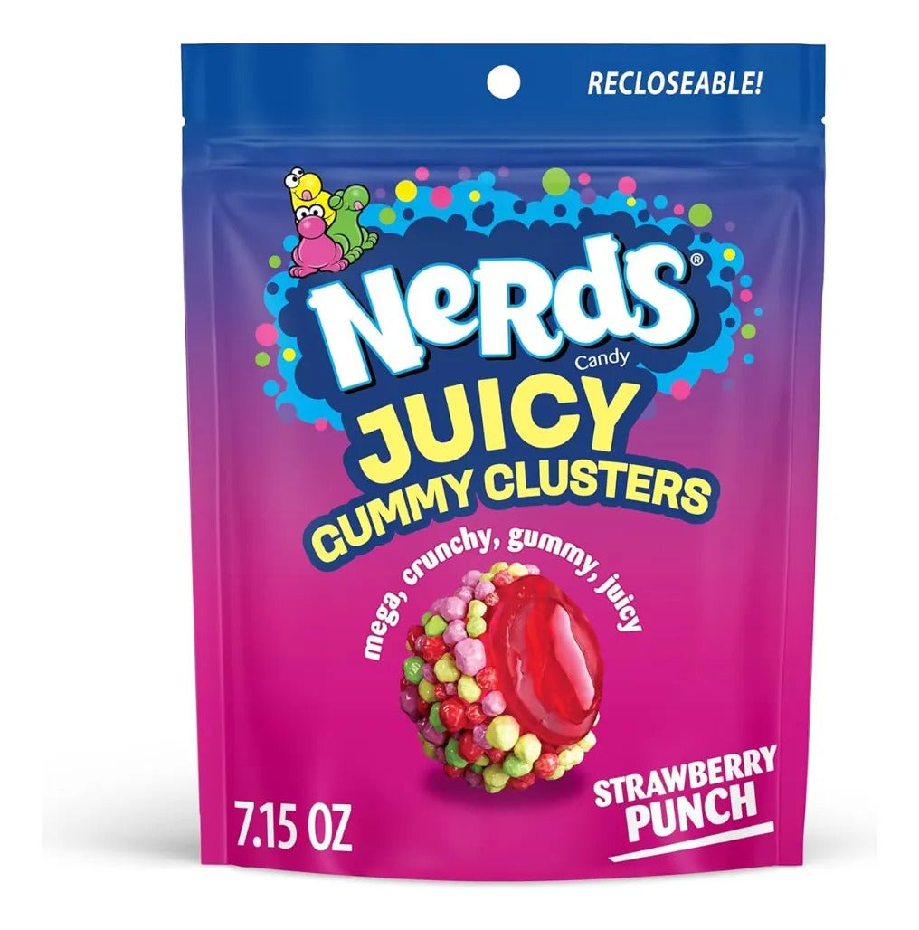 Nerds Gomitas Dulces Gummy Clusters Fresa Punch Bolsa 200g
