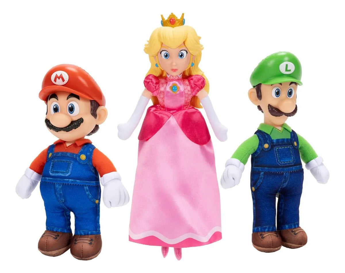 Super Mario Galaxy Muñecos Pack 3 Mario Luigi Peach